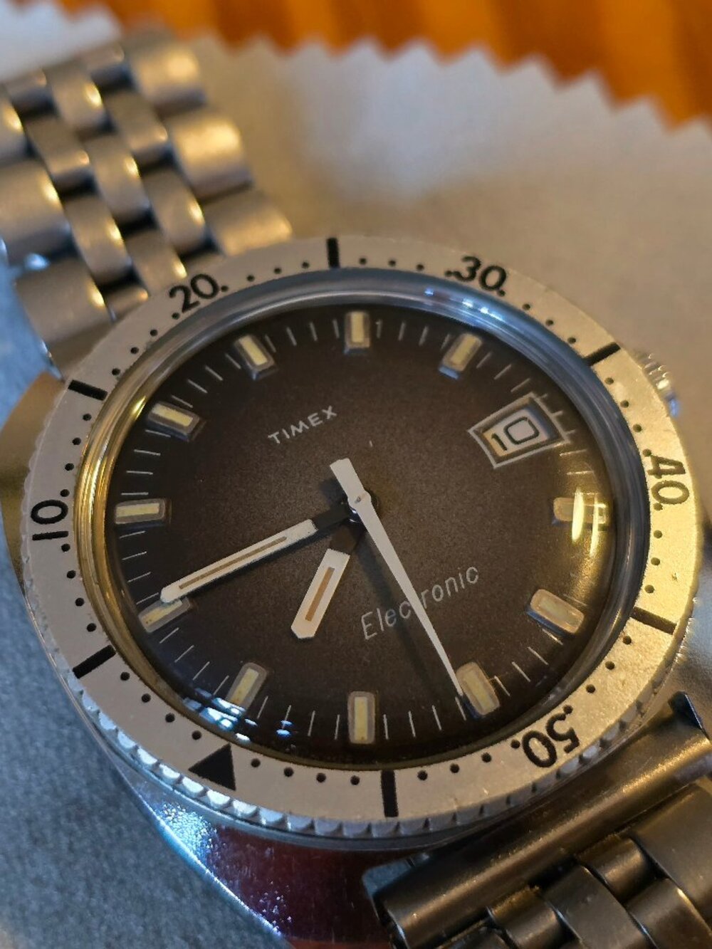 1973 Timex Electronic, Diver Style, Not A Quartz, Great Britain, Men's, 36mm